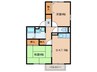 セジュールＫ　Ｃ棟 2DKの間取り