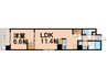 ベラジオ四条烏丸Ⅲ（１００２） 1LDKの間取り