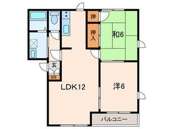 間取図 ｺｰﾗﾙｺｰﾄﾐﾂﾏﾂＡ棟