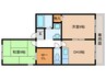 カーサビアンカ 2DKの間取り
