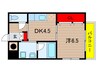 Ｍｒ、プレジデント 1DKの間取り