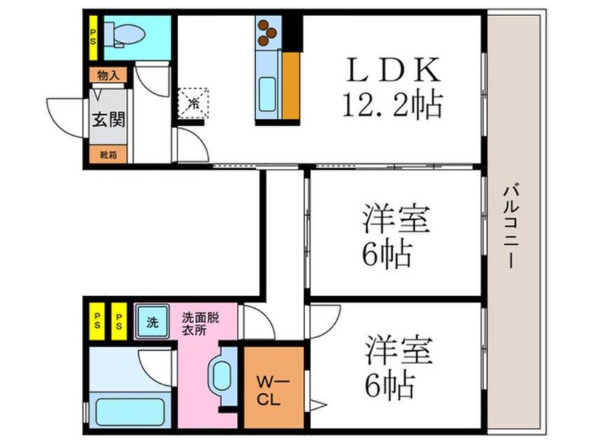 間取図 グレース洛西口Ａ棟