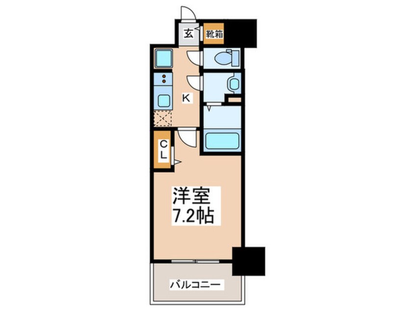 間取図 ﾌﾟﾚｻﾝｽ大国町ﾗｳﾞｪﾆｰﾙ（1004）