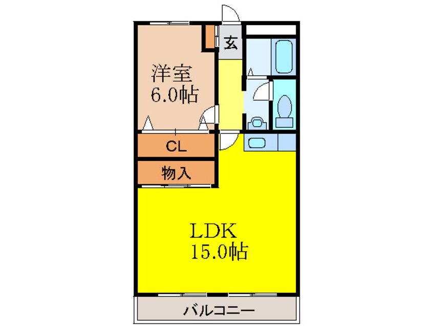 間取図 ﾆﾁﾓｸﾞﾘ-ﾝﾀｳﾝ10番館(815)