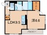 Ｄ－ｒｏｏｍ高羽 1LDKの間取り