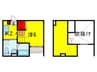 メルヴェイユ 1Kの間取り