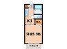 リバ－ハイツ魚崎 1Kの間取り