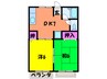 アルシュ住之江 2DKの間取り