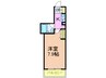 アスライフ湊川公園 1Kの間取り