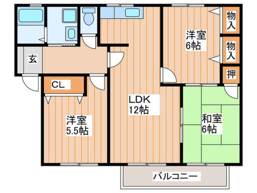 間取図 ソレイユ・ルボンⅠ