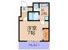 第３中川ビル 1Kの間取り