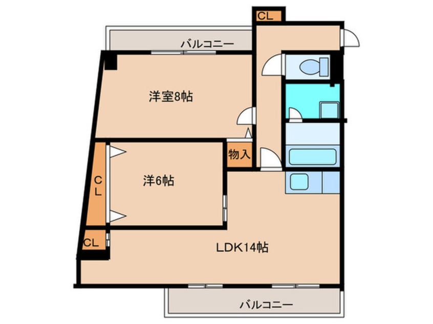 間取図 阪神ﾊｲｸﾞﾚｰﾄﾞﾏﾝｼｮﾝ１番館