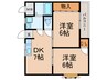 ルミエ－ル今津 2DKの間取り