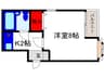 サンパレス２１パティオ豊中B棟 1Rの間取り