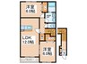 グランオリゾンＡ棟 2LDKの間取り