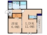 フェリシア 1LDKの間取り