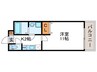 Brillante衣笠 1Kの間取り