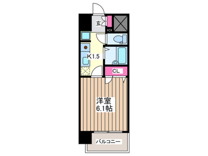 間取図 ｴｽﾘｰﾄﾞ京橋ｽﾃｰｼｮﾝﾌﾟﾗｻﾞ(607)