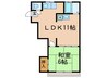 錦ビル 1LDKの間取り
