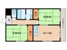 ベルパーク北山田 2DKの間取り