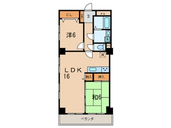 間取図 ｸﾞﾘｰﾝﾊｳｽ枚方（207）