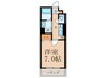 ASUKAⅢ 1Kの間取り