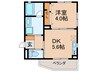 アドヴァンス東芦屋 1DKの間取り