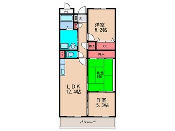 間取図 カ－ム淀川