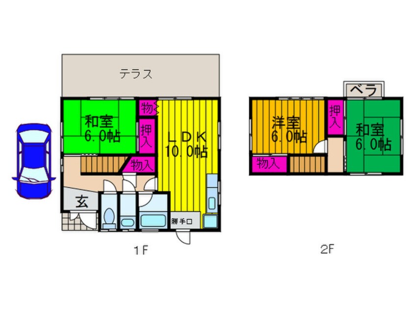 間取図 三栗貸家