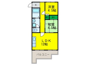 間取図 グリーンコーポ橘