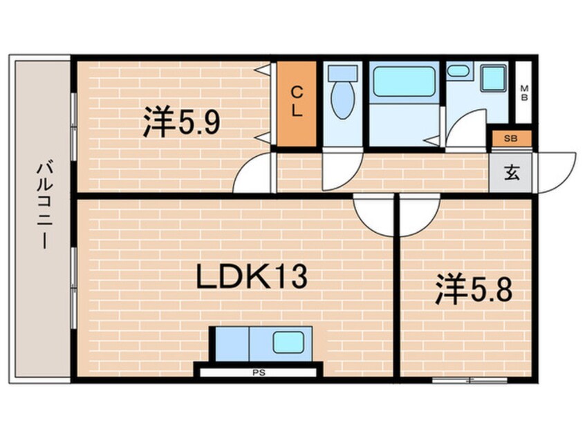 間取図 ファミ－ユ仁川