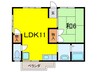 ＬＡ・ＬＵＮＡ 1LDKの間取り