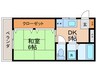 コ－ポイン美章園＆河堀口 1DKの間取り