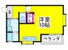 プラナスコ－ト 1Rの間取り