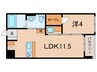 White VillaⅡ 1LDKの間取り