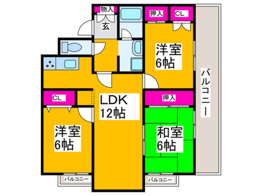 間取図 メゾン北長尾