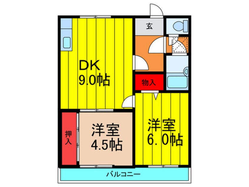 間取図 シャンローズ東香里