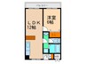 増田服部マンション 1LDKの間取り