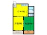 フォンタルⅦ 2DKの間取り