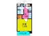エスト・ドミ－ル 1Kの間取り