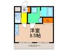 シャルレ服部 1Rの間取り