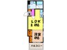 ワコ－レヴィ－タ須磨浦通 1LDKの間取り