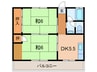 王塚マンション 2DKの間取り