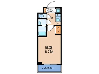 間取図 ｴｽﾘｰﾄﾞﾚｼﾞﾃﾞﾝｽ大阪ｸﾞﾗﾝﾉｰｽⅡ