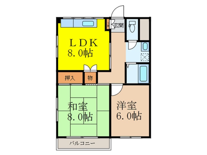 間取り図 安威ハイツＢ