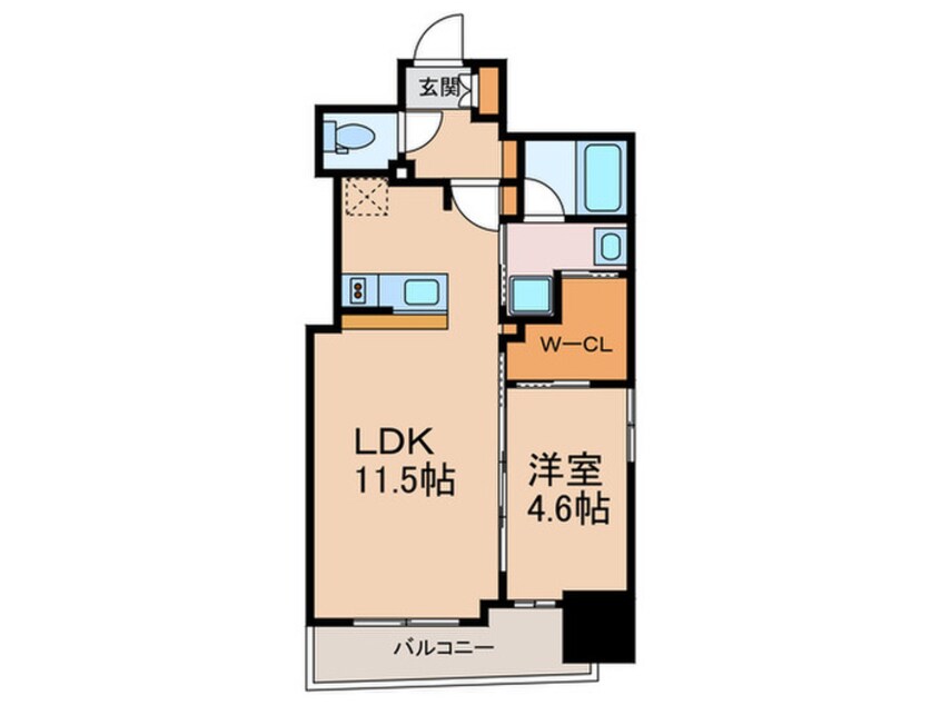 間取図 セレニテフラン野田阪神駅前