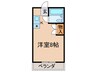 ルレヴェ・ナミカワⅡ 1Kの間取り