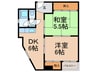 マンション三木 2DKの間取り