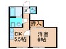 三和マンション 1DKの間取り