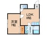 三和マンション 1LDKの間取り